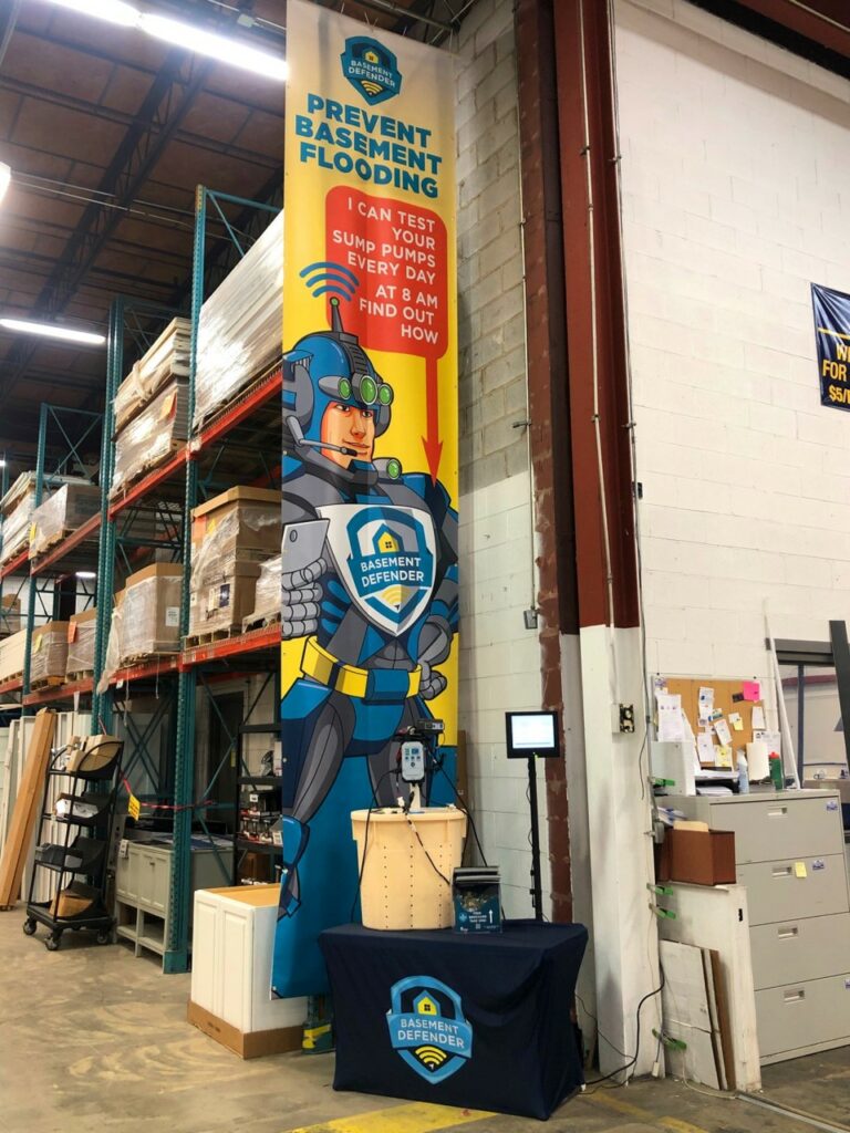 Builder Supply Outlet Landmark Basement Defender Display!